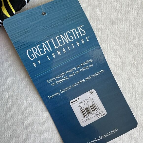 Longitude Great Lengths Womens 16 One Piece Swim Romper Dress Bathing Suit NEW - Picture 6 of 10